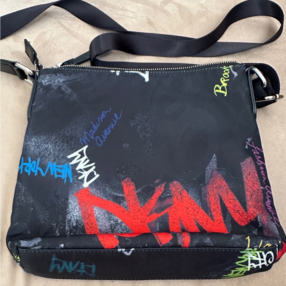 DKNY Black Crossbody Bag City Graffiti Purse